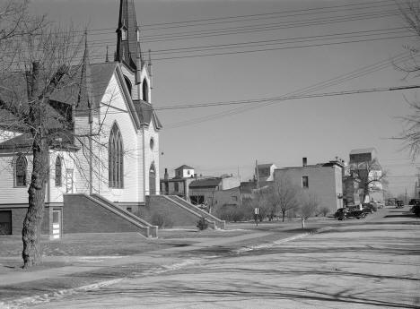 Street Scene, Dawson, Minnesota, 1942