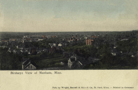 Birds-eye View, Mankato, Minnesota, 1908