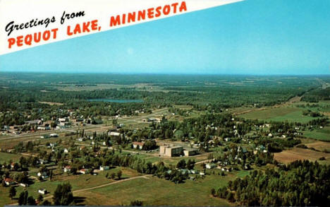 Aerial view, Pequot Lakes, Minnesota, 1960s