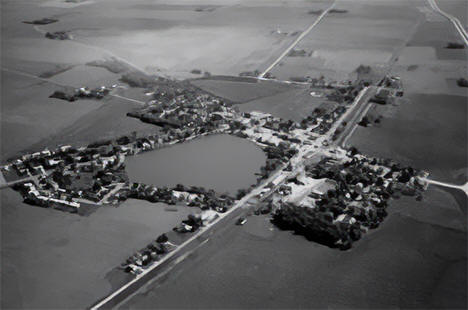 Aerial view, Alden, Minnesota, 1977