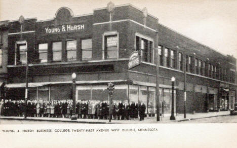 Young and Hursh Business College, 21st Avenue West, Duluth Minnesota, 1915
