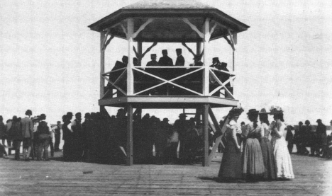 Bandstand on Third Street dock, Bemidji Minnesota