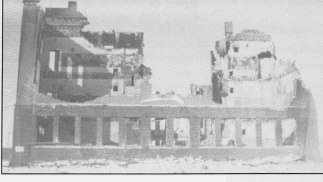 Bemidji High School after the fire of 1919. 