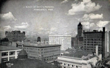 "A Bunch of Skyscrapers", Minneapolis Minnesota, 1908