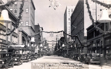 Street scene, Minneapolis Minnesota, 1920's