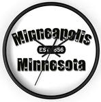 Minneapolis Established 1856 Wall Clock