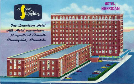 The Sheridan Hotel, Minneapolis Minnesota, 1940's