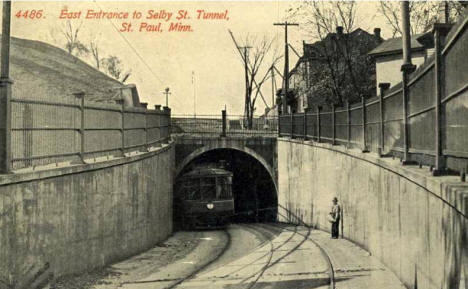 East Entrance to Selby Tunnel, St. Paul Minnesota, 1910's