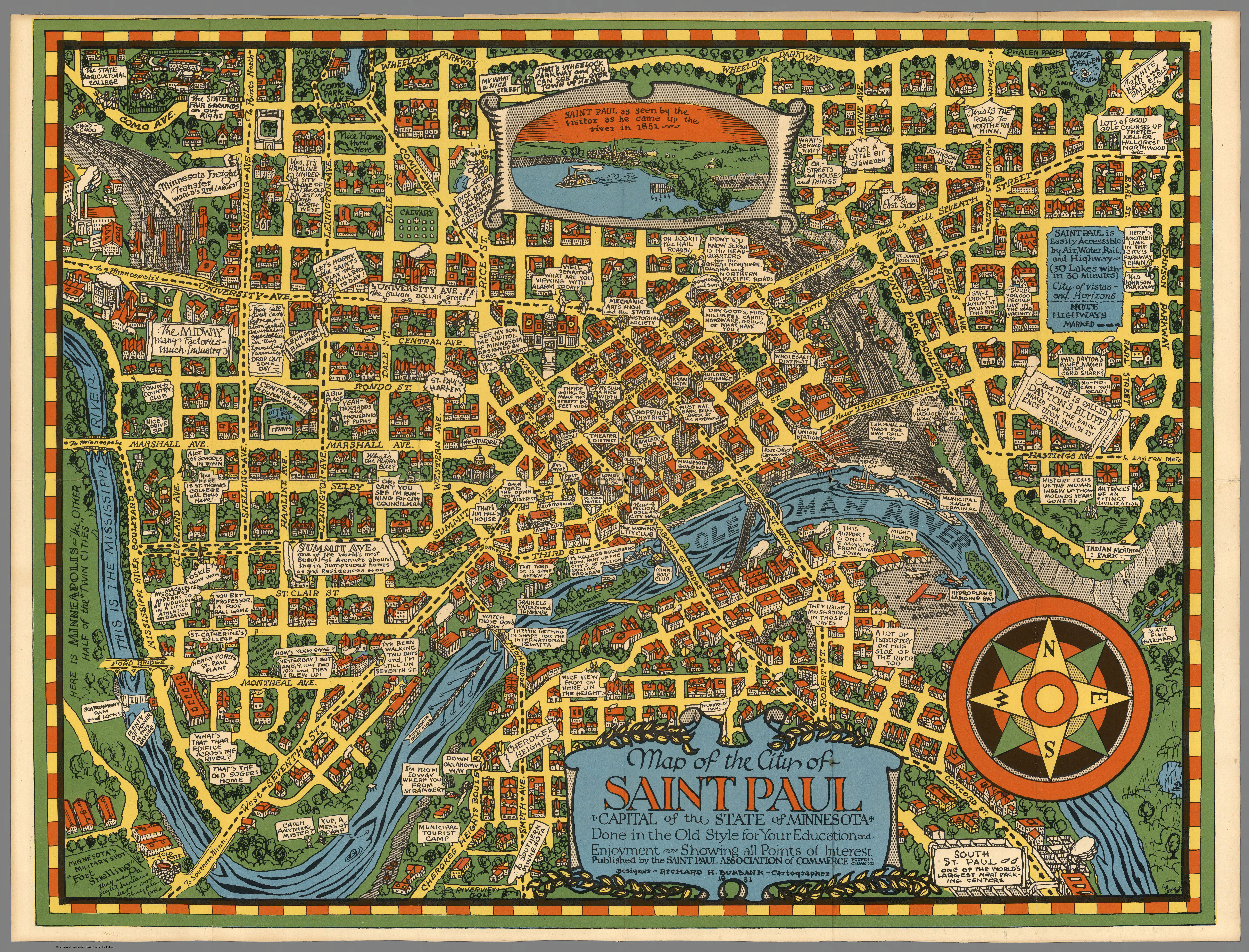 Historic Map : Saint Paul. Capital of the State of Minnesota. 1931