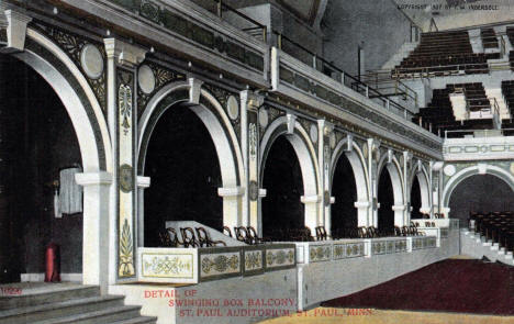 Detail of Swinging Box Balcony, St. Paul Auditorium, St. Paul, Minnesota, 1907