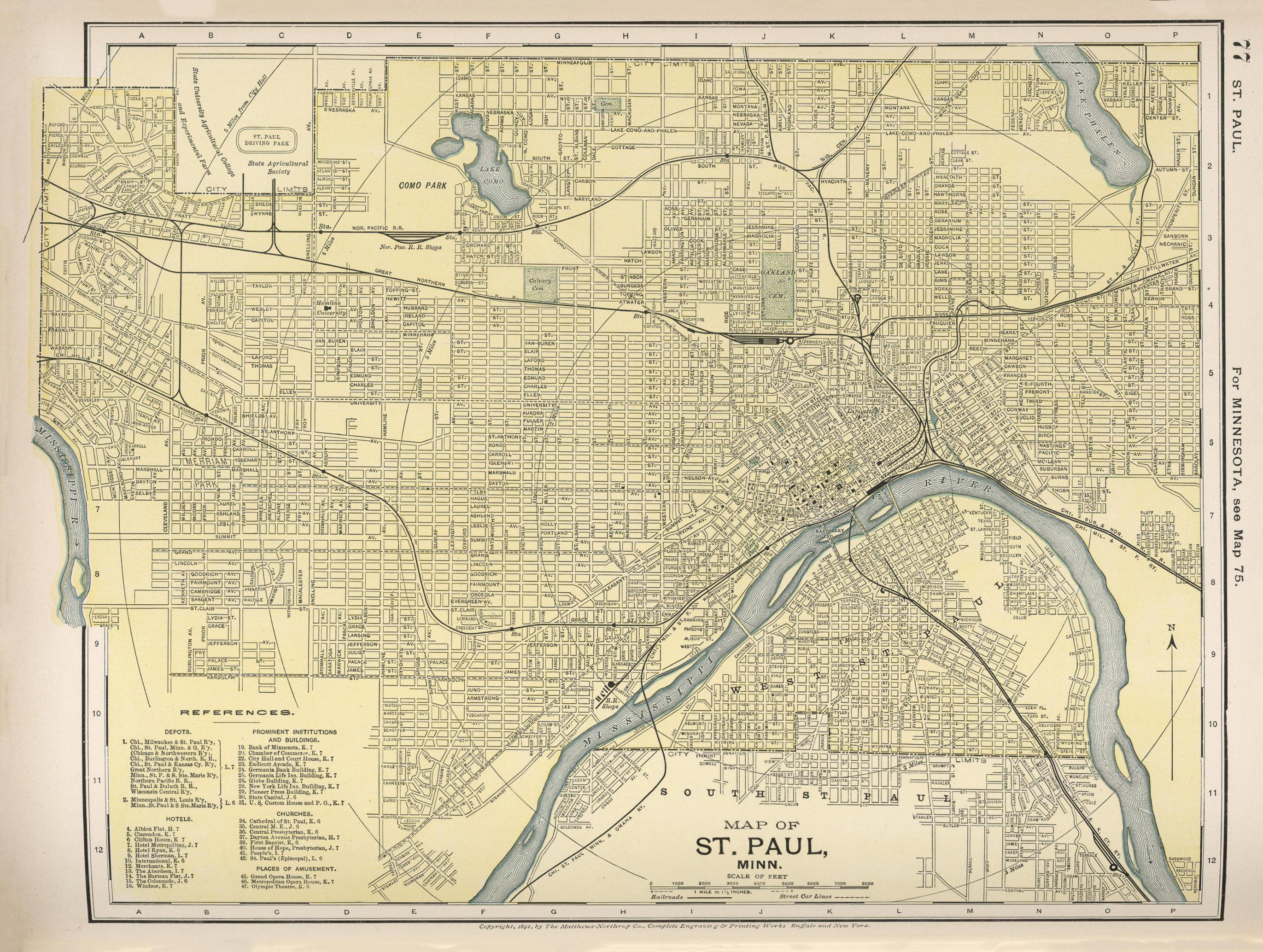 Historic Map : Saint Paul. Capital of the State of Minnesota. 1931