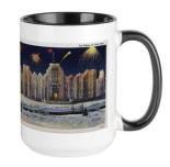 1937 Winter Carnival Ice Palace Postcard Large Mug