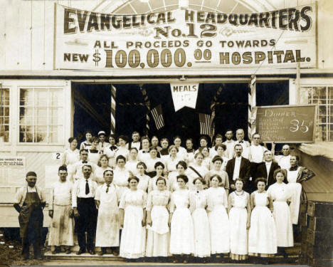 Evangelical Headquarters Dining Hall at the Minnesota State Fair, 1909