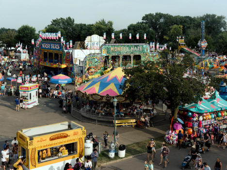 Birds eye view of the Minnesota State Fair, 2018