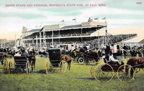 Grand Stand and Paddock, Minnesota State Fair, 1908