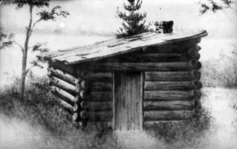 Pond Brother's Cabin at Lake Calhoun, Minneapolis Minnesota, 1835