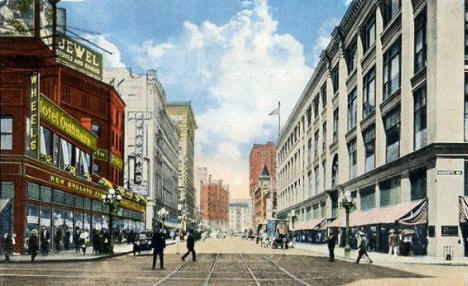 South 5th Street looking north from Marquette Avenue, Minneapolis Minnesota, 1916