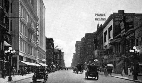 Nicollet Avenue from Third Street, Minneapolis Minnesota, 1920's