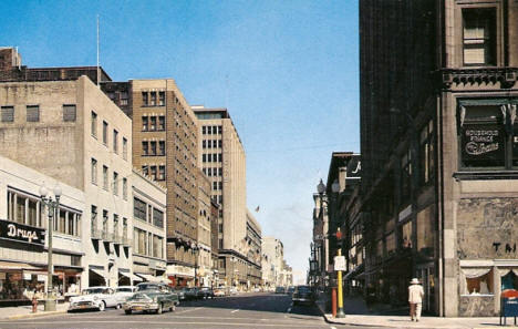 Nicollet Avenue from 9th Street, Minneapolis Minnesota, 1959