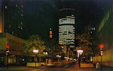 Nicollet Mall from 4th Street, Minneapolis Minnesota, 1970's