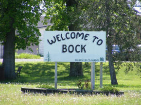 Wecome to Bock Minnesota Sign