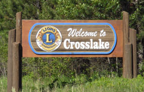 Crosslake Minnesota Welcome Sign