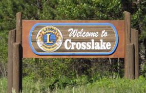 Crosslake Minnesota Welcome Sign