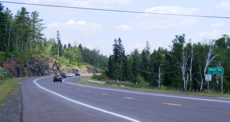Entering Beaver Bay Minnesota on Highway 61, 2007