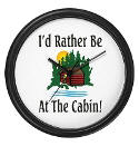 At The Cabin Wall Clock