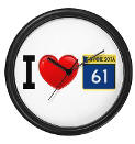 I Love Highway 61 Wall Clock