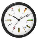 Fishing Lure Clock Wall Clock