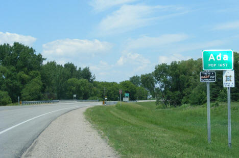 Ada Population Sign, Ada Minnesota, 2008