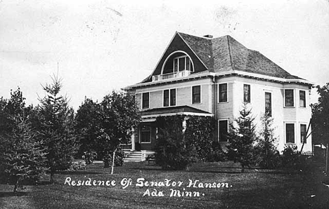 Residence of Senator Hanson, Ada Minnesota, 1908