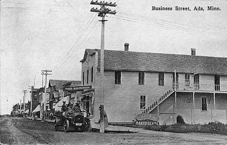 Business Street, Ada Minnesota, 1906