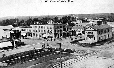 North West view of Ada Minnesota, 1906