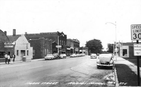 Main Street, Adams Minnesota, 1950's