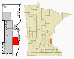 Location of Afton, Minnesota