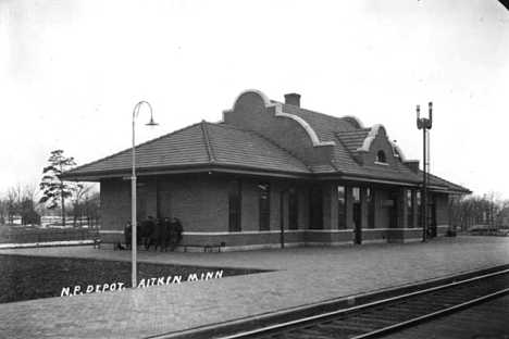 Northern Pacific Depot, Aitkin Minnesota, 1920