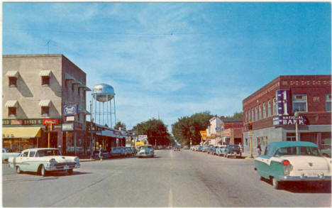 Street scene, Aitkin Minnesota, late 1950's