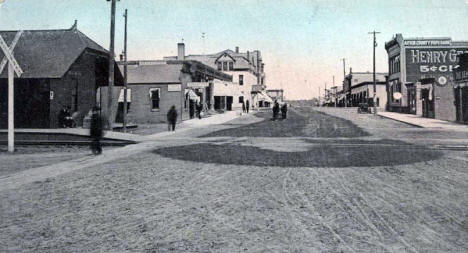 Street scene, Aitkin Minnesota, 1910's