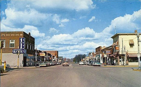 Street scene, Aitkin Minnesota, late 1950's