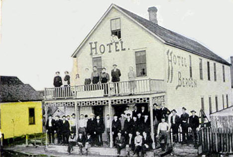 Hotel Bergen, Akeley Minnesota, 1900's