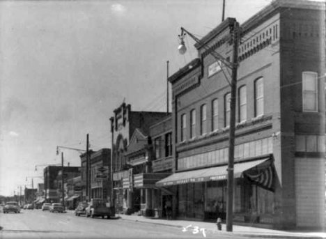 Railroad Avenue looking west, Albany Minnesota, 1957