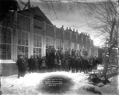 Works Progress Administration construction crew, Albany High School, 1939