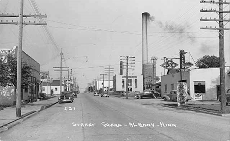 Street scene, Albany Minnesota, 1951