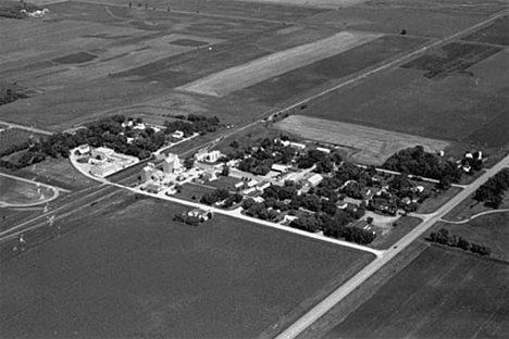 Aerial view, Alberta Minnesota, 1972