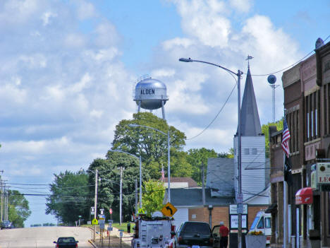 Street scene, Alden Minnesota, 2010