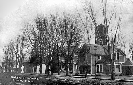 North Broadway, Alden Minnesota, 1910