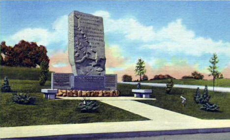 Replica of the Kensington Runestone, Alexandria Minnesota, 1952