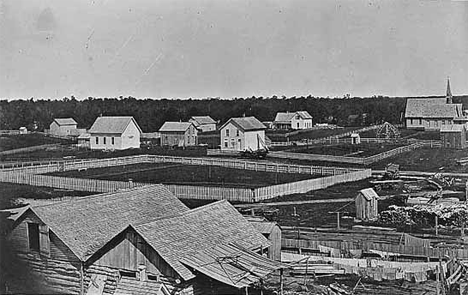 From Brown's Store looking northwest, Alexandria Minnesota, 1876